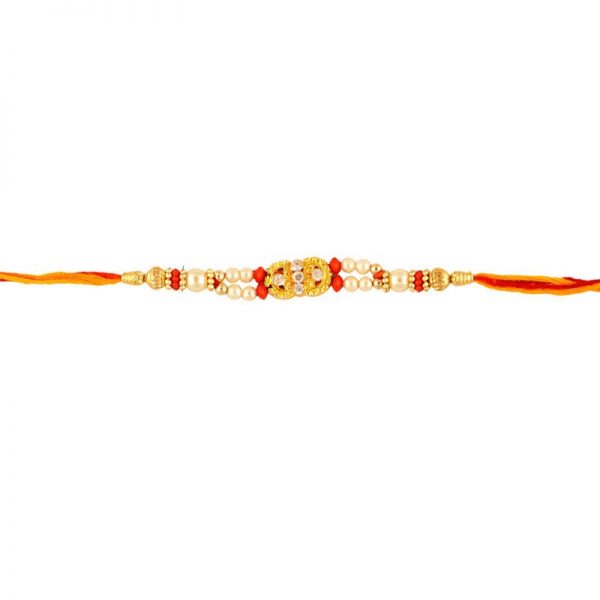 Admirable Design And Pearly Divine Rakhi