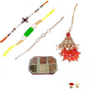 All of Dry Fruits in Single box with Rakhis