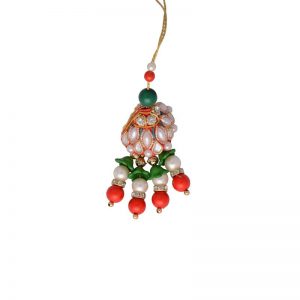 Traditional Red and Green Lumba Rakhi for Gift