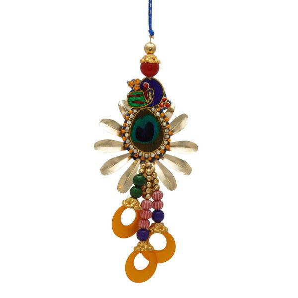 Beautiful Peacock with Beads Bhaiya Bhabhi Rakhi