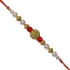 Modern Golden Beads Rakhi
