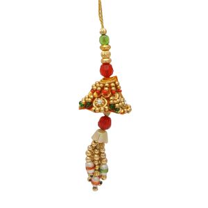 Customary Golden Beads Lumba Rakhi