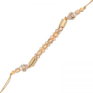 Pearls & Diamonds Thread based Rakhi