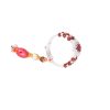 Fine diamond rakhi with red beads