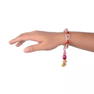 Diamond Bracelet Rakhi with Beads