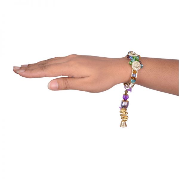 Colorful Band Bracelet Rakhi with Lumba