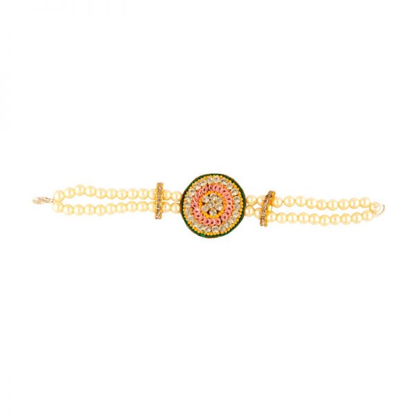 Amazing Pearl Bracelet Rakhi for Raksha Bandhan Gift